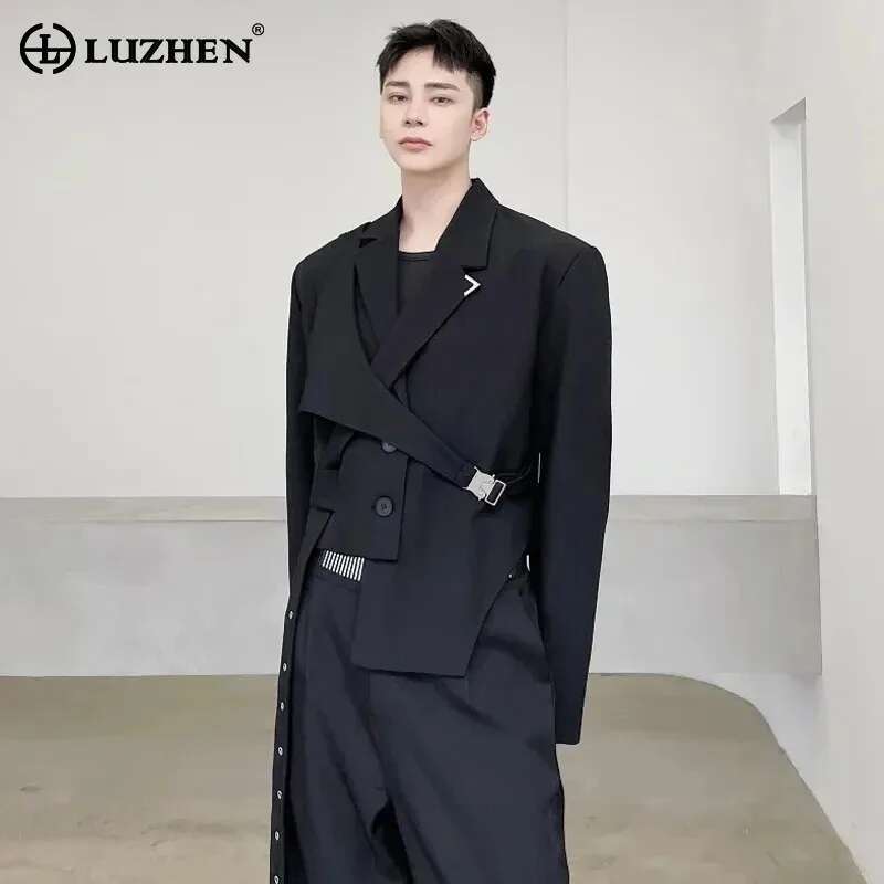 LUZHEN Blazer con design asimm - Street Fashion Men 2025 recensione e prezzo