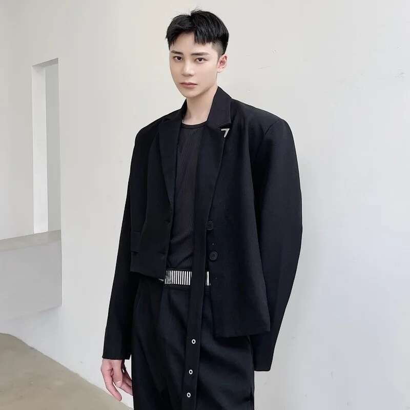 LUZHEN Blazer con design asimm - Street Fashion Men 2025 recensione e prezzo